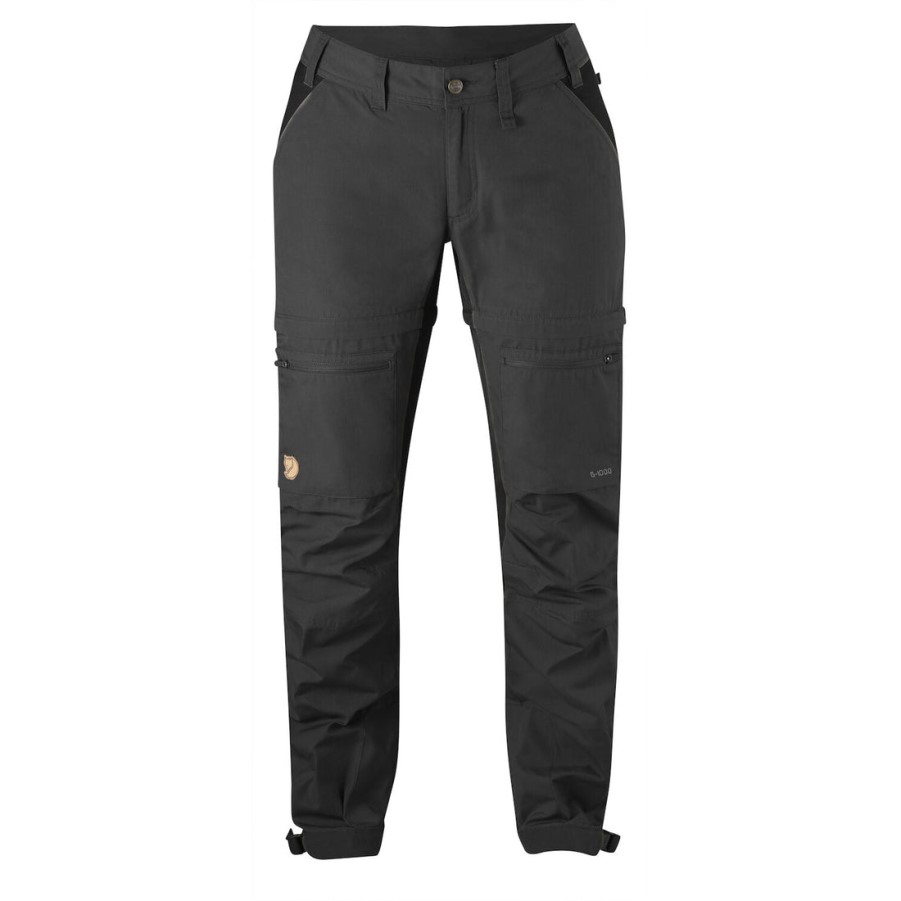 Pantaloni De Trekking Cu Fermoar Abisko Lite Cu Scurti Gri închis/negru Fjällräven