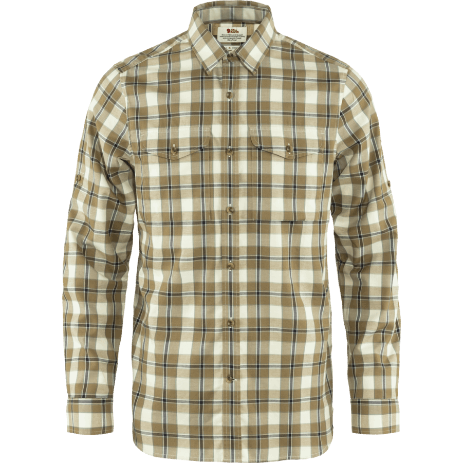 Fjällräven Singi Cămașă De Flanel Ls M Hrișcă Maro-verde Patină