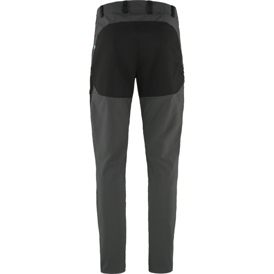 Pantaloni Abisko De Mijloc De Vară M Reg Fjällräven Gri închis-negru