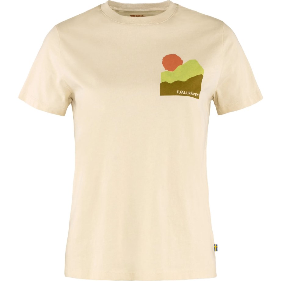 Tricou Natură Alb Cretă Cu Vulpe De Munte