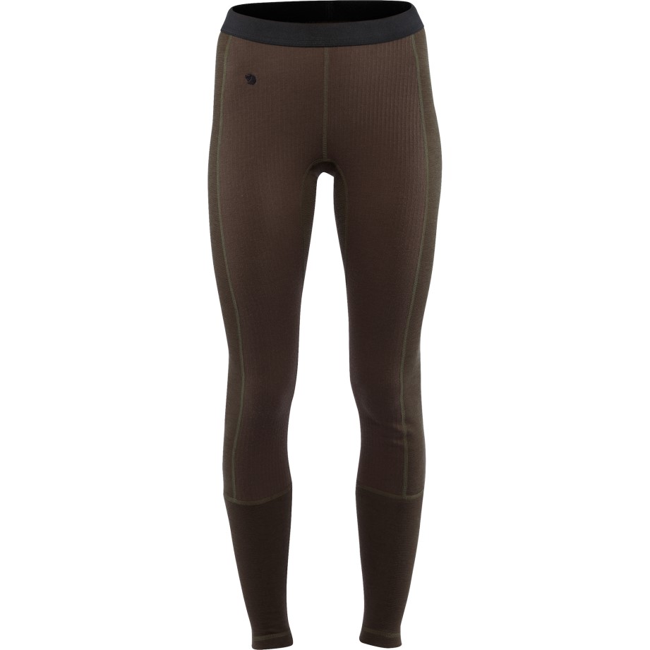 Măsliniu închis Värmland Woolterry Pantaloni Lungi W Fjällräven