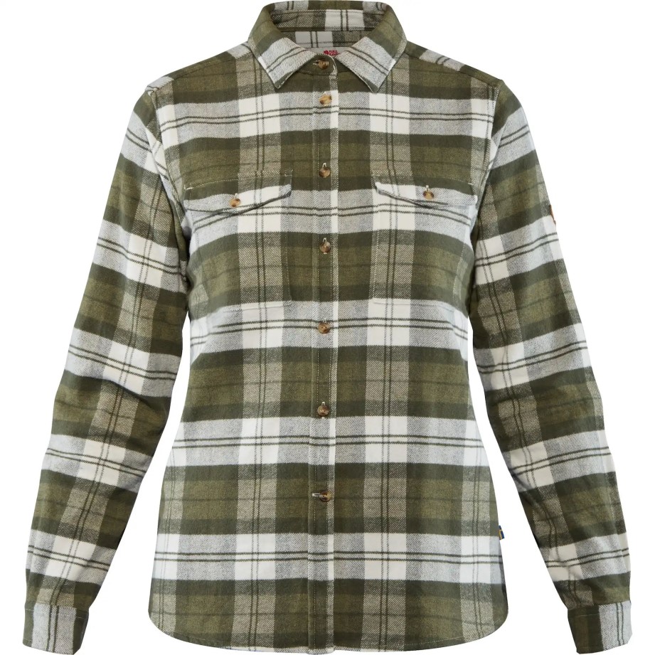 Fjällräven Cămașă De Flanel Grea Övik Verde Foc Cu