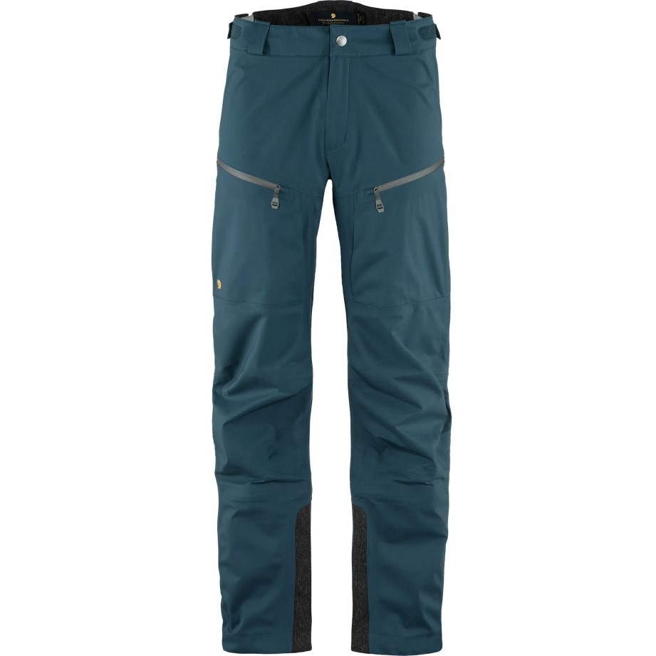 Pantaloni Eco-shell Bergtagen Albastru De Munte M Fjällräven