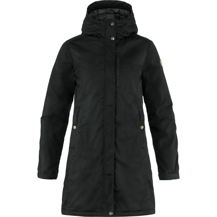 Parka Neagră Căptușită Fjällraven Kiruna W