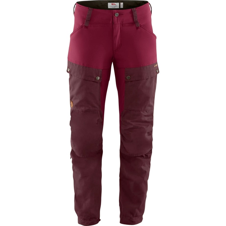 Pantaloni Fjällraven Keb Grenat-prune închis Curbat W Reg