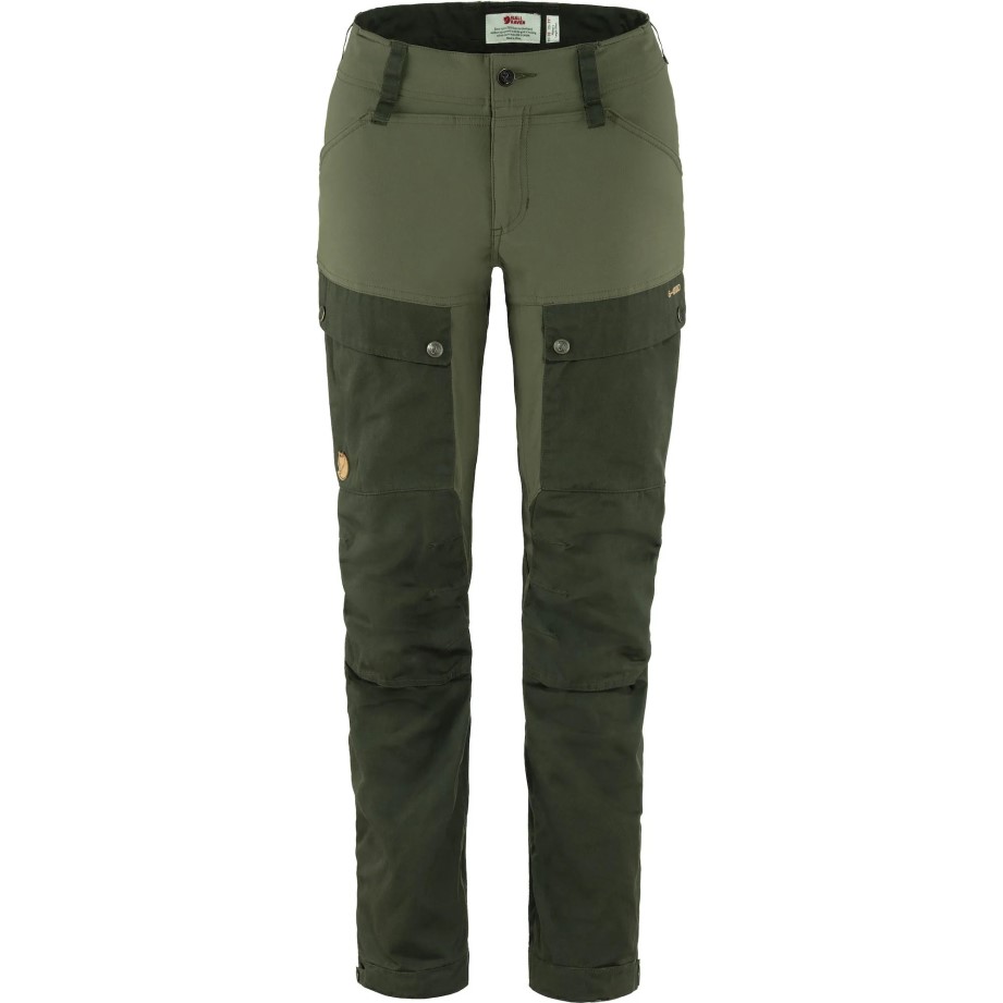 Pantaloni Fjällraven Keb W Reg Deep Forest-laurel Green