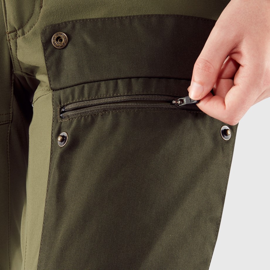 Pantaloni Fjällraven Keb W Reg Deep Forest-laurel Green