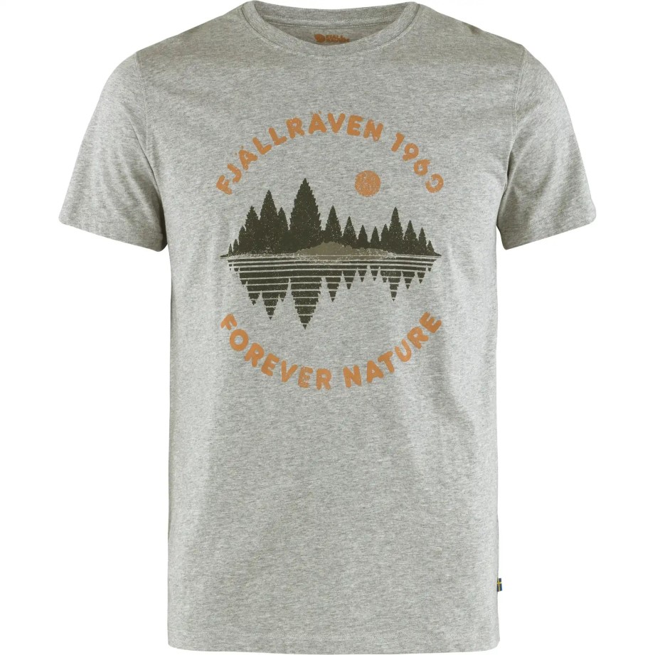 Tricou Oglindă Forestier Cu Vulpe De Munte Gri