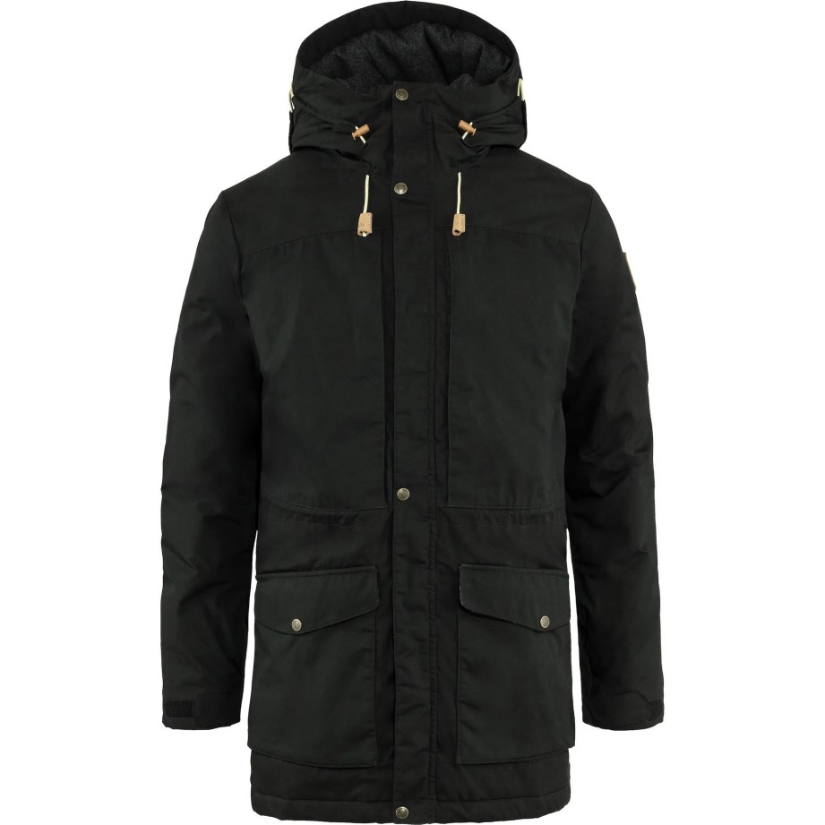 Parka Neagră Fjällraven Singi Căptușită Din Lână M
