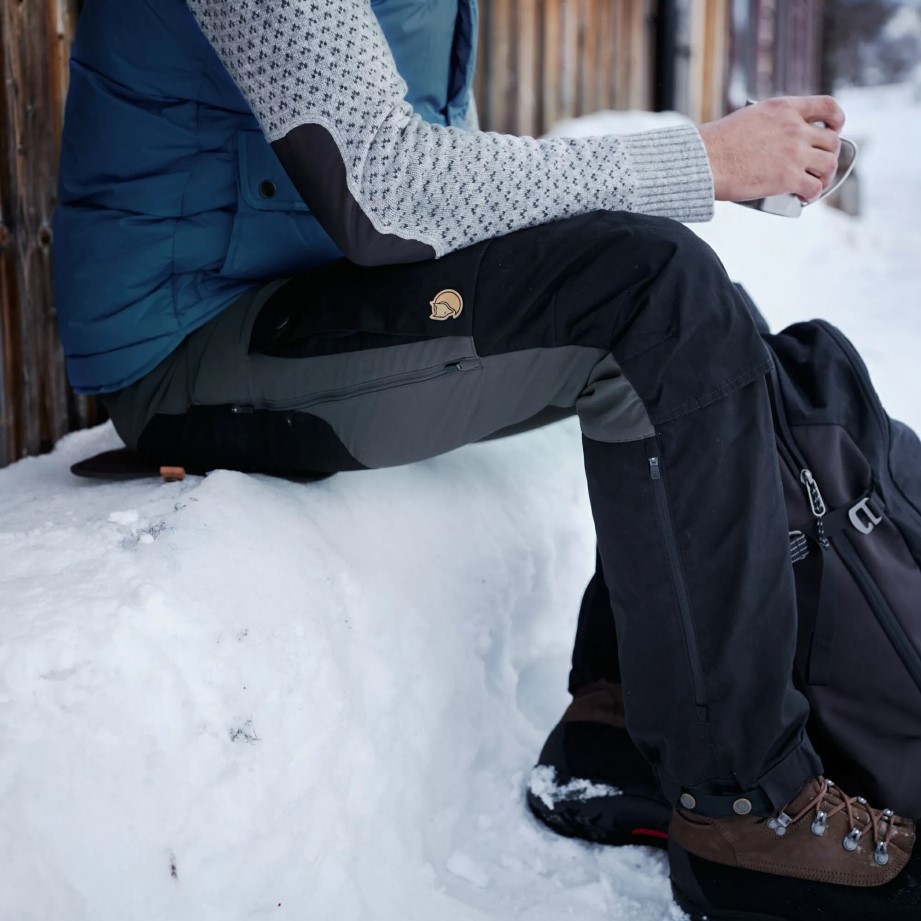 Bleumarin închis-uncle Blue Fjällräven Pantaloni Keb M Reg