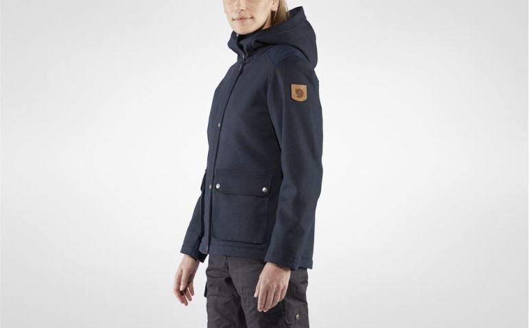 Night Sky Fjällräven Greenland Re-wool Jacket W - Cerul De Noapte