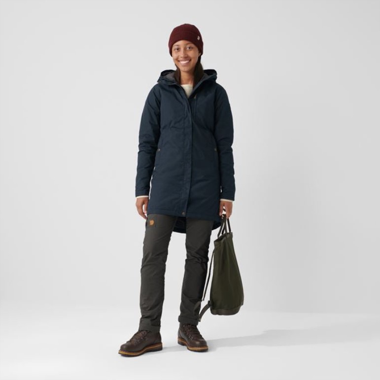 Parka Căptușită Kiruna W - 2 Culori Granat închis Fjällräven
