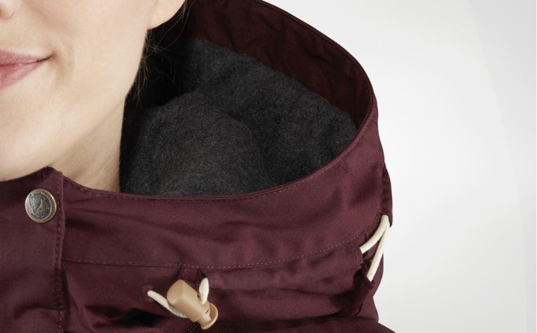 Fjällräven Parka Căptușită De Lână Singi Grenat închis W - Granat închis