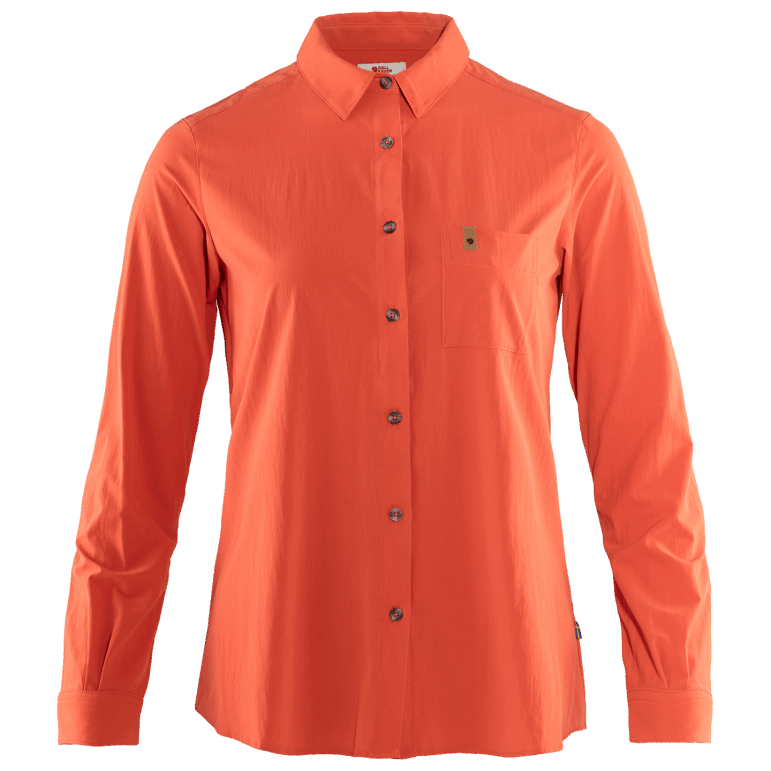 Fjällraven Rowan Roșu Cămașă Övik Lite Ls W - Rowan Roșu
