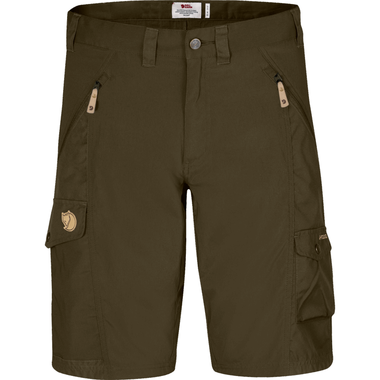 Pantaloni Scurți Abisko Fjällräven întuneric Măsliniu