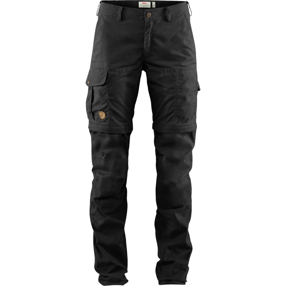 Pantaloni Cu Fermoar Fjällräven Gri închis Karla Pro Cu Fermoar