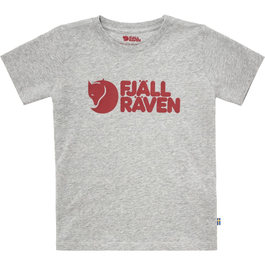 Tricou Cu Logo Pentru Copii Fjällräven Gri-melanj