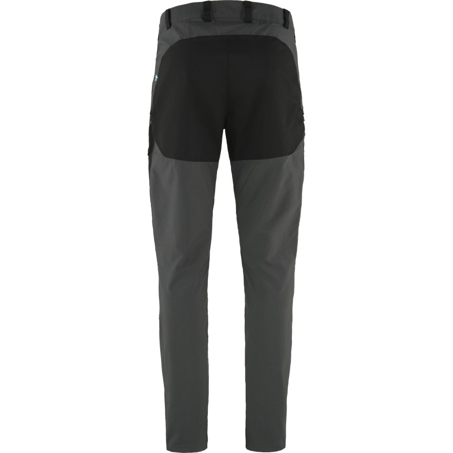 Pantaloni Abisko De Mijloc De Vară M Reg Gri închis-negru Fjällräven