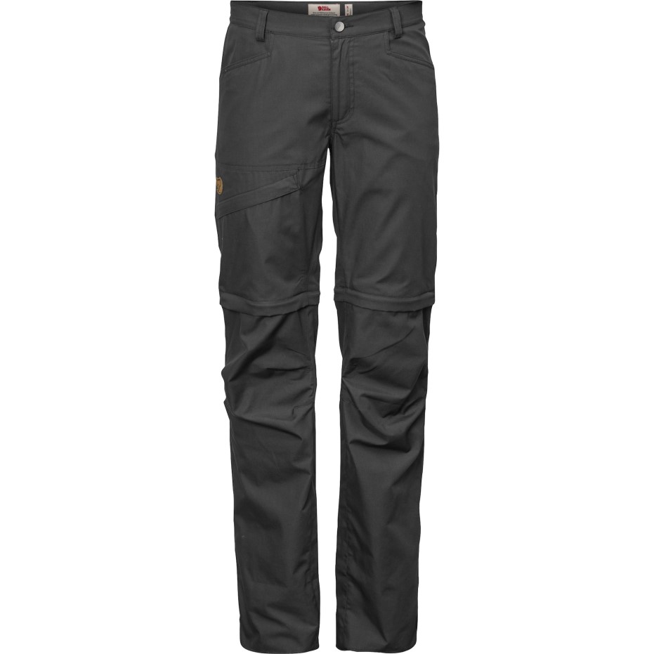 Pantaloni Cu Fermoar Fjällräven Daloa Shade W Gri închis