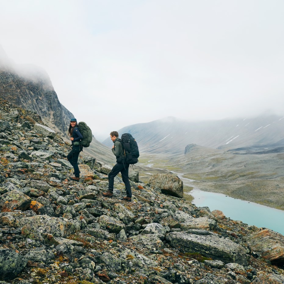 Pantaloni Abisko De Mijloc De Vară W Scurt Fjällräven Mineral Blue-clay Blue
