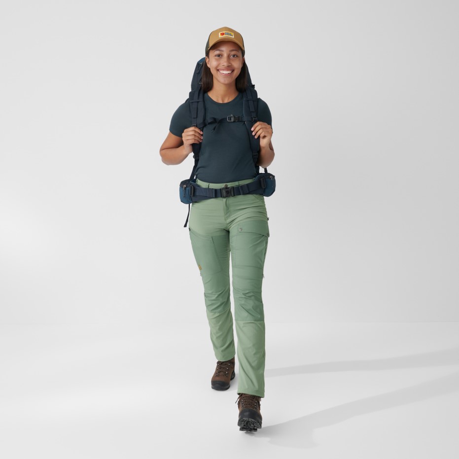 Pantaloni Abisko De Mijloc De Vară W Scurt Fjällräven Mineral Blue-clay Blue