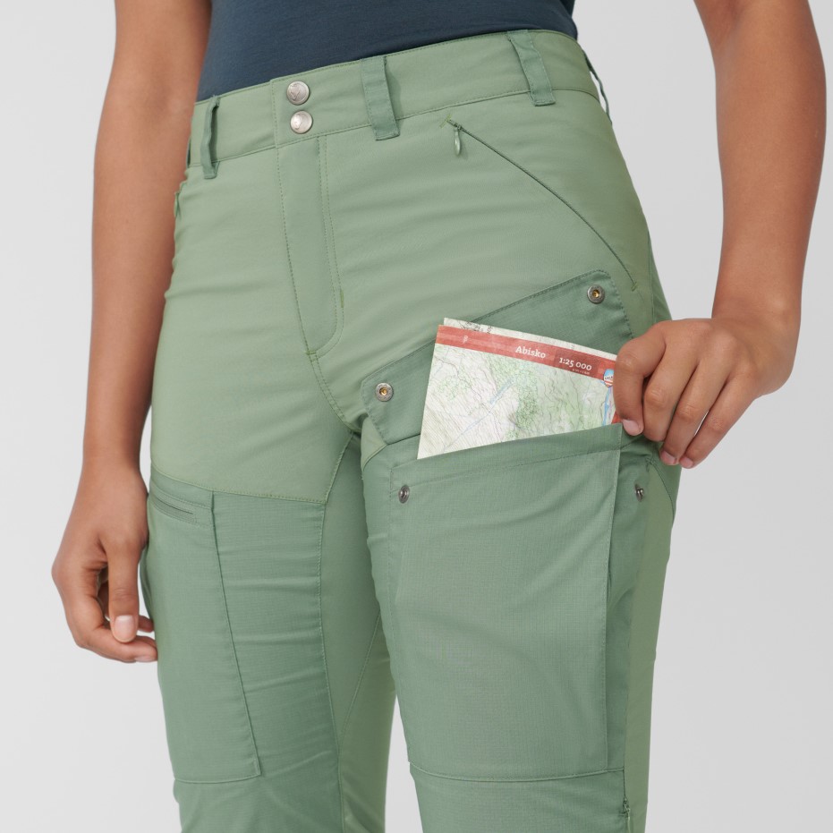 Pantaloni Abisko De Mijloc De Vară W Scurt Fjällräven Mineral Blue-clay Blue