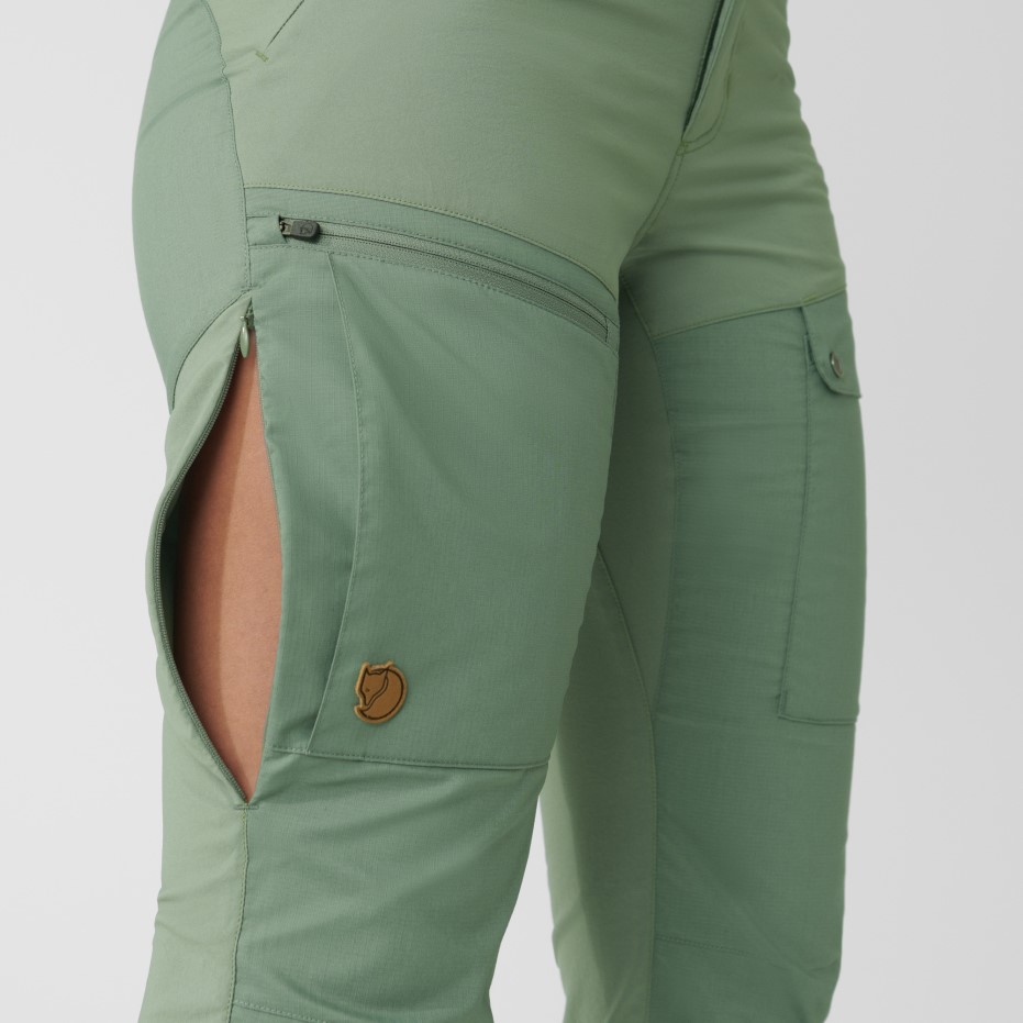 Pantaloni Abisko De Mijloc De Vară W Scurt Fjällräven Mineral Blue-clay Blue