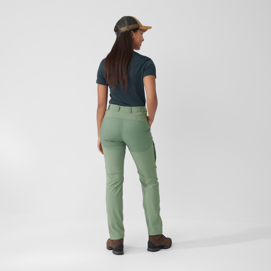 Fjällräven Pantaloni Abisko De Mijloc De Vară W Reg Mineral Blue-clay Blue