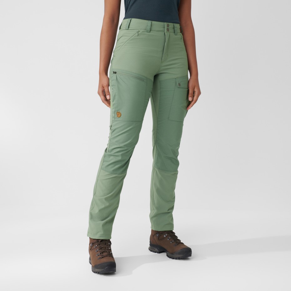 Fjällräven Pantaloni Abisko De Mijloc De Vară W Reg Mineral Blue-clay Blue