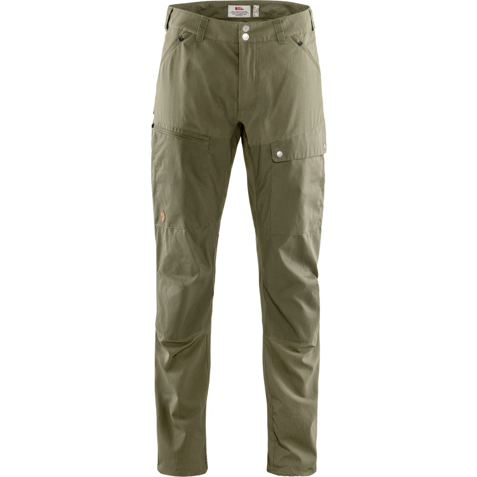 Fjällräven Pantaloni Abisko De Mijloc De Vară M Reg Savanna-oliv Deschis