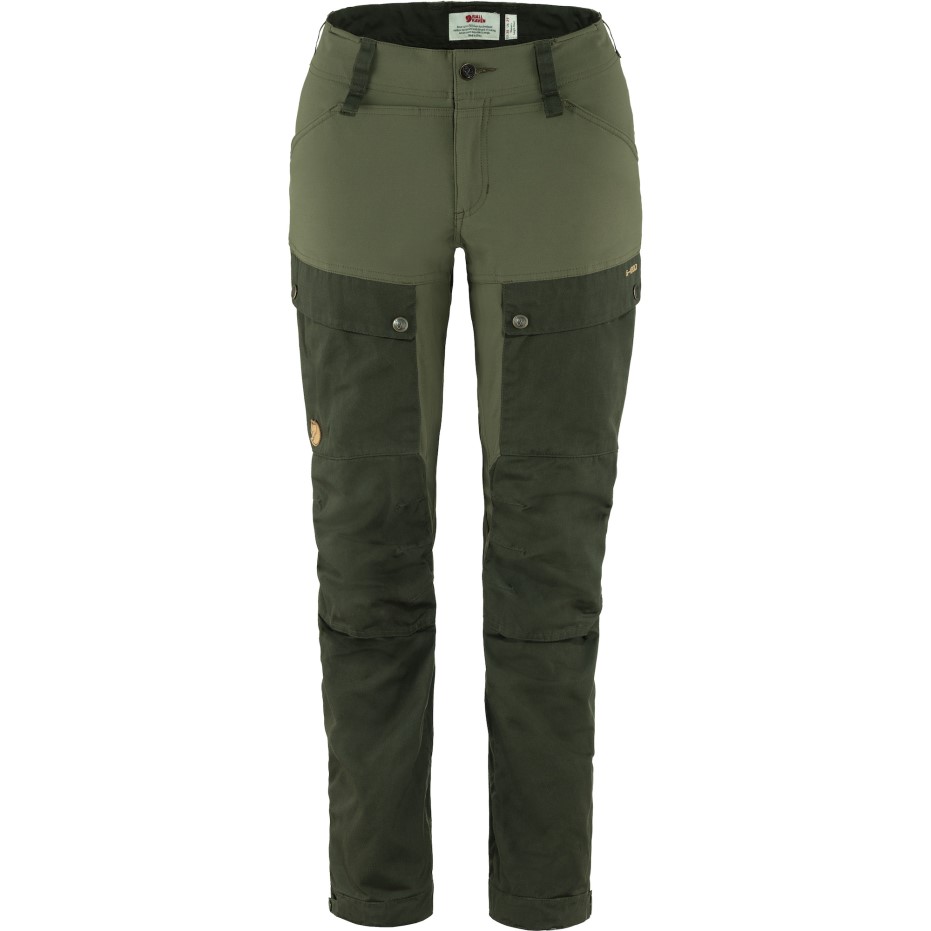 Pantaloni Keb Curbat W Reg Fjällräven Deep Forest-laurel Green