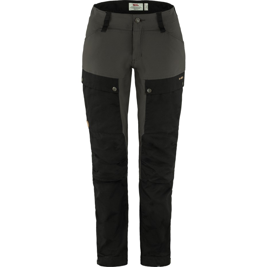 Pantaloni Keb Negru-gri Piatră Curbat W Scurt Fjällräven
