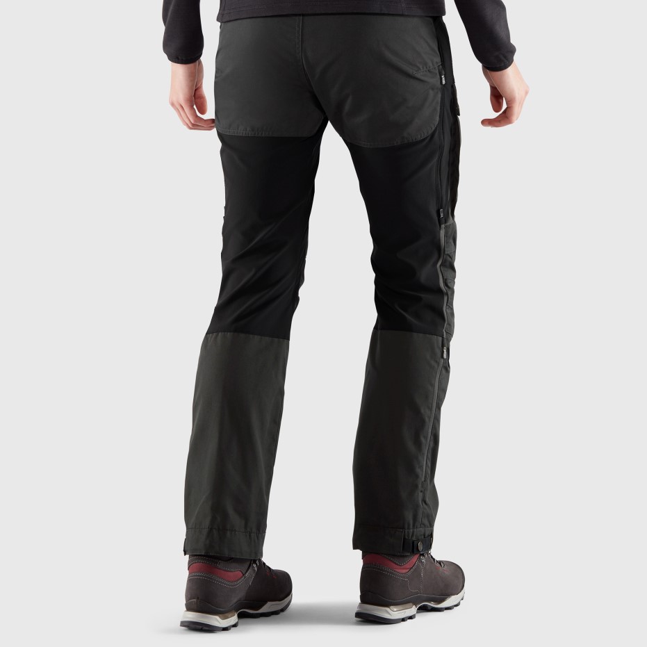 Pantaloni Keb Negru-gri Piatră Curbat W Scurt Fjällräven