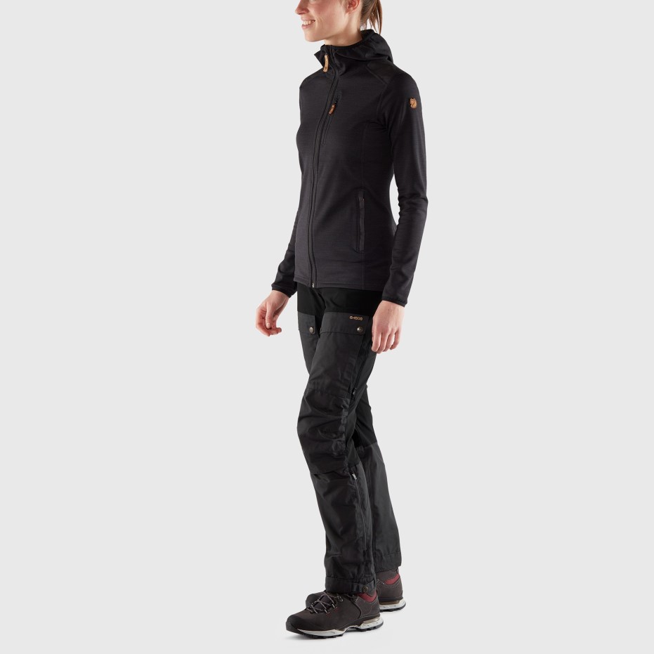 Pantaloni Fjällräven Keb Curbat W Scurt Negru