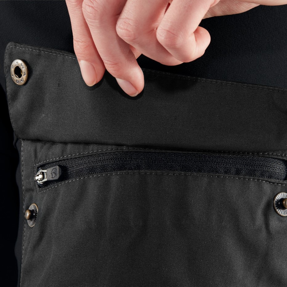 Pantaloni Fjällräven Keb Curbat W Scurt Negru