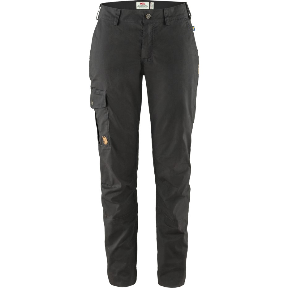 Pantaloni Curbat Karla Lite Gri închis Cu Fjällräven