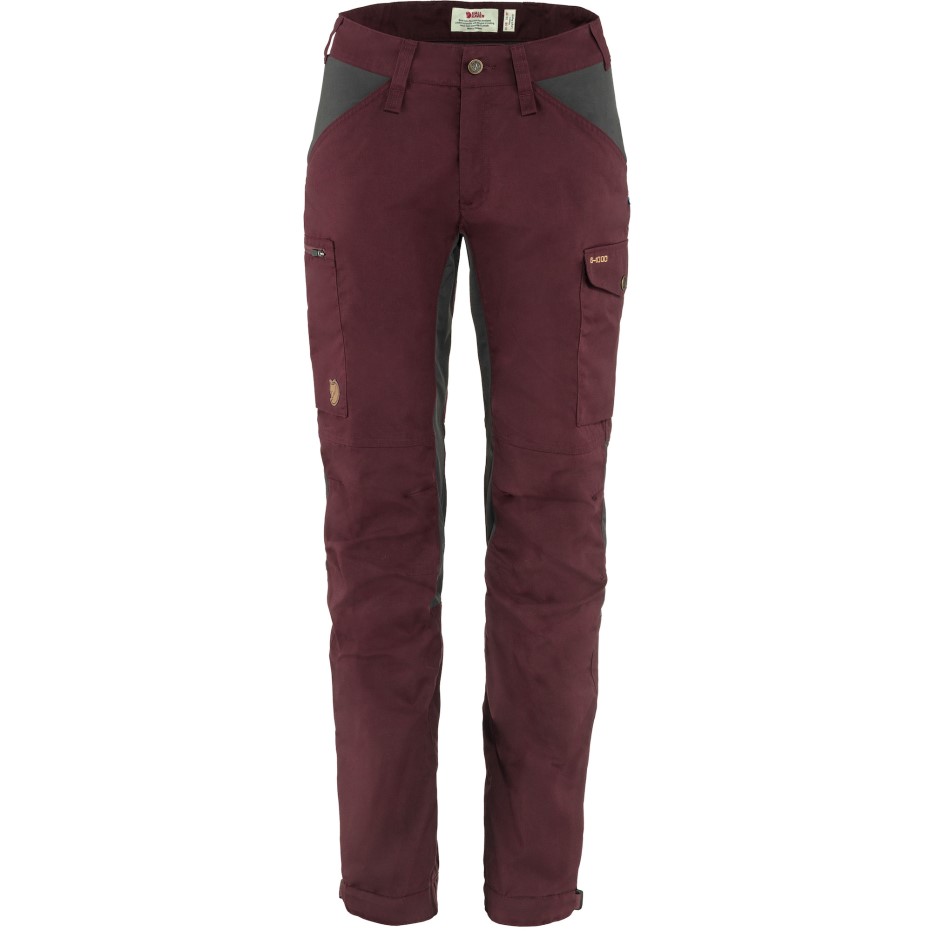 Pantaloni Fjällräven Kaipak Curbat W Granat închis-gri închis
