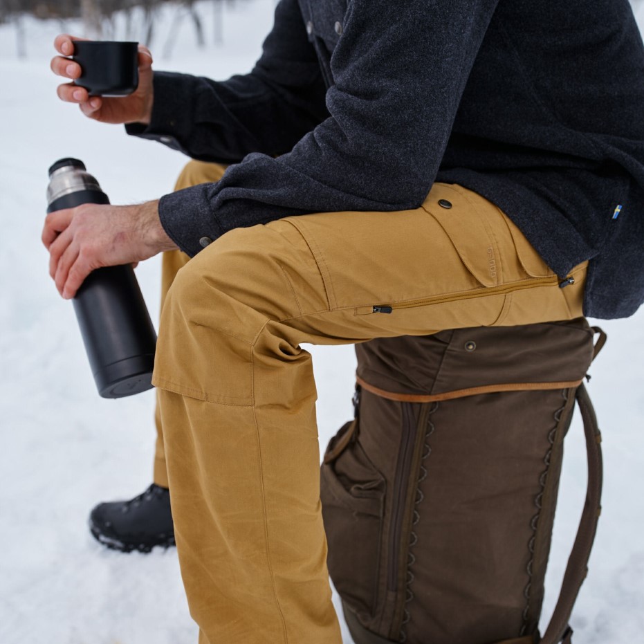 Fjällräven Vidda Pro Pantaloni Ventilați M Reg Maro Hrișcă
