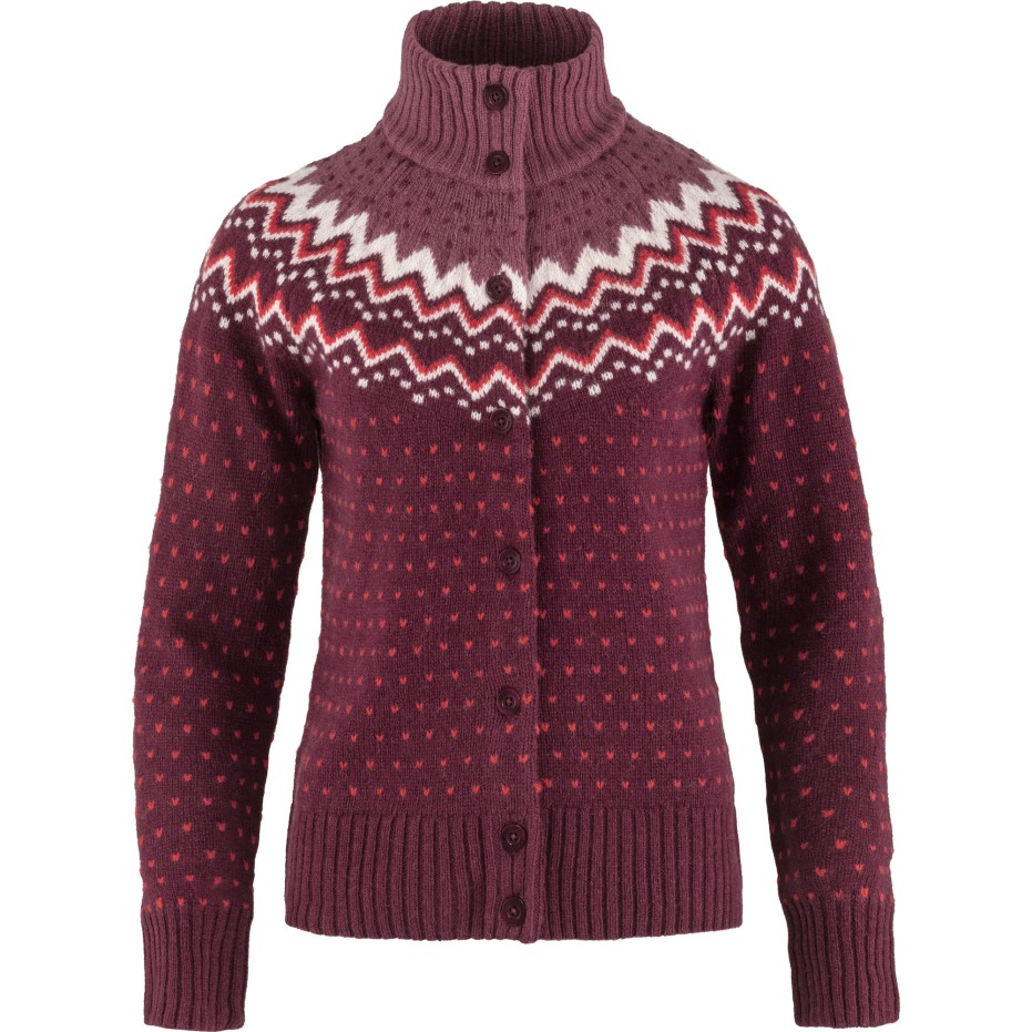 Granat închis Fjällräven Övik Tricot Cardigan W