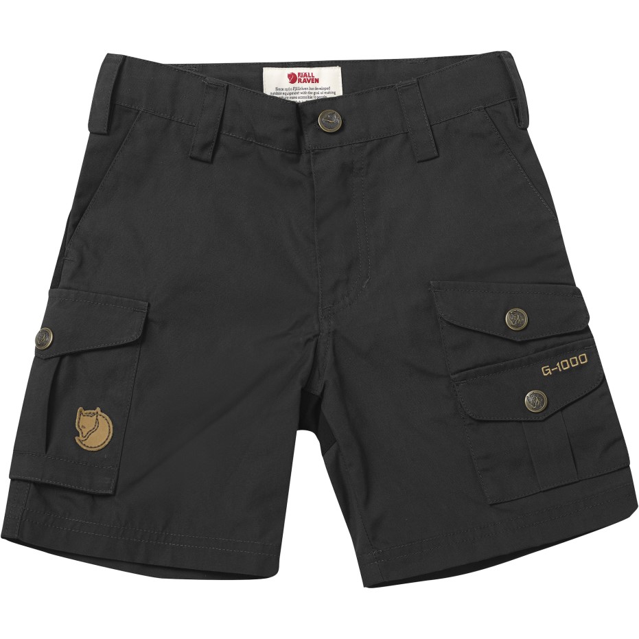 Pantaloni Scurți Largi Pentru Copii Gri închis Fjällräven