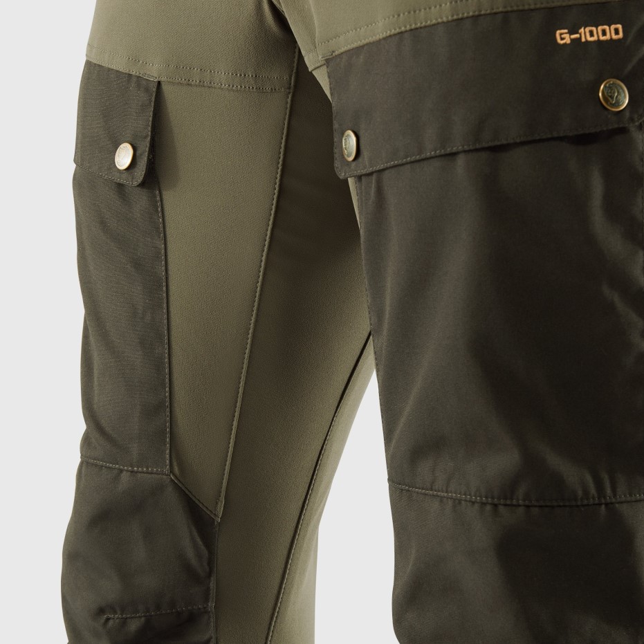 Fjällräven Keb Pantaloni M Reg Negru Camo-negru