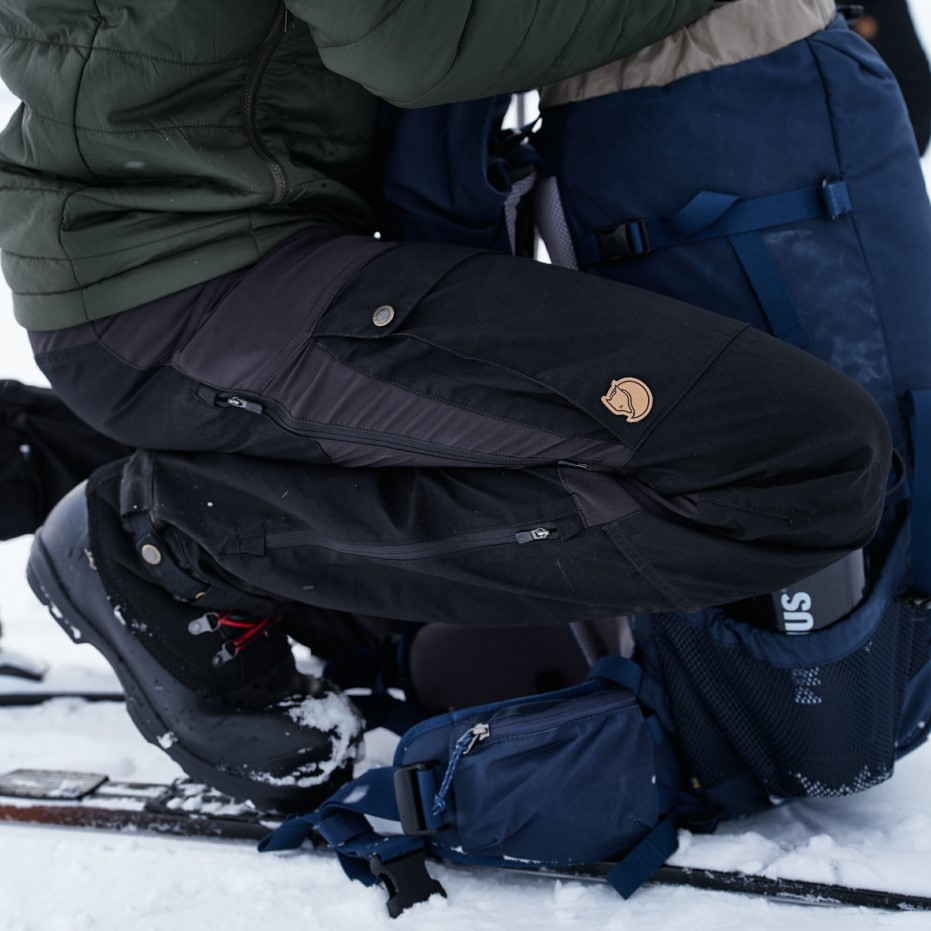 Fjällräven Keb Pantaloni M Reg Negru Camo-negru