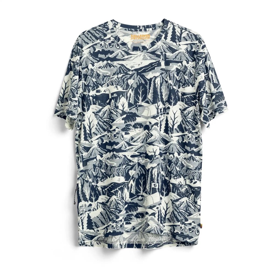 Tricou Caliswe Lână S/f Bleumarin Cu Coajă De Ou M Fjällräven