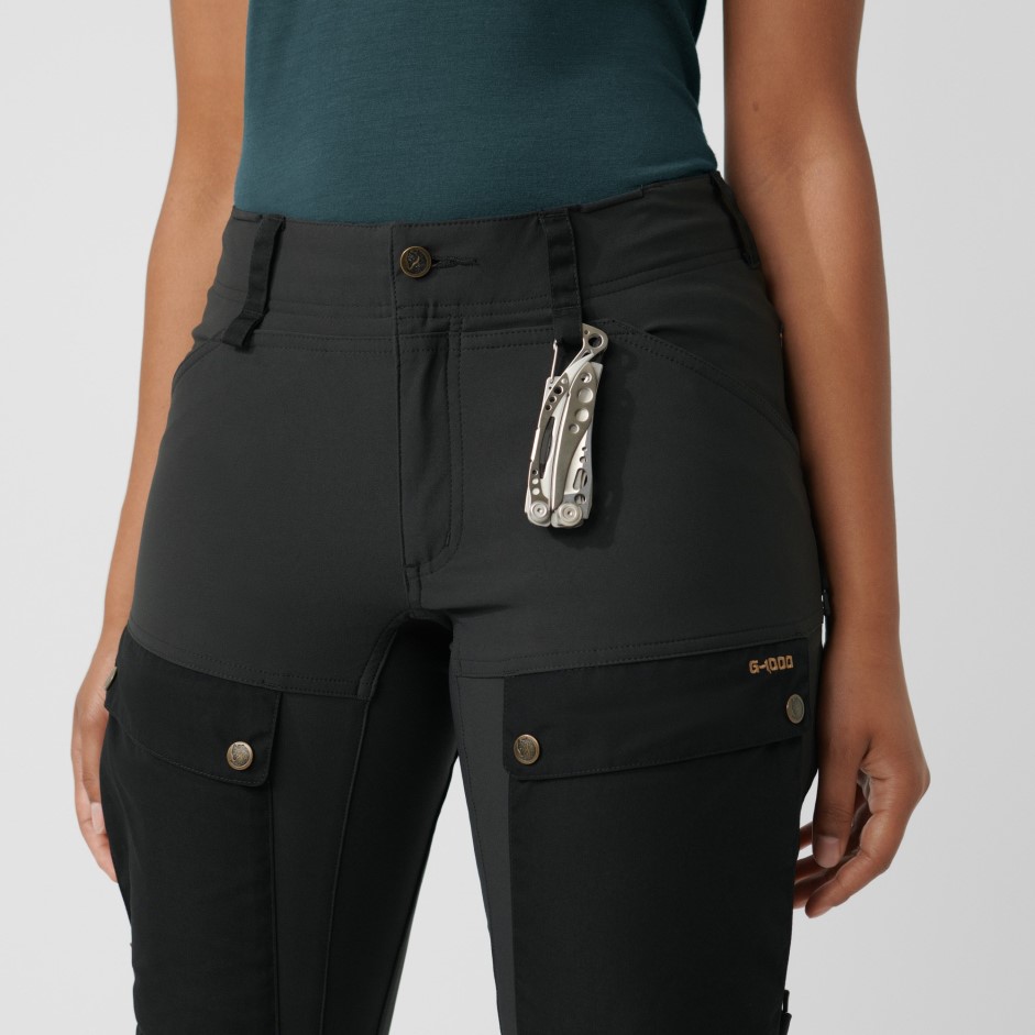 Pantaloni Keb W Reg Black-stone Grey Mountain Fox