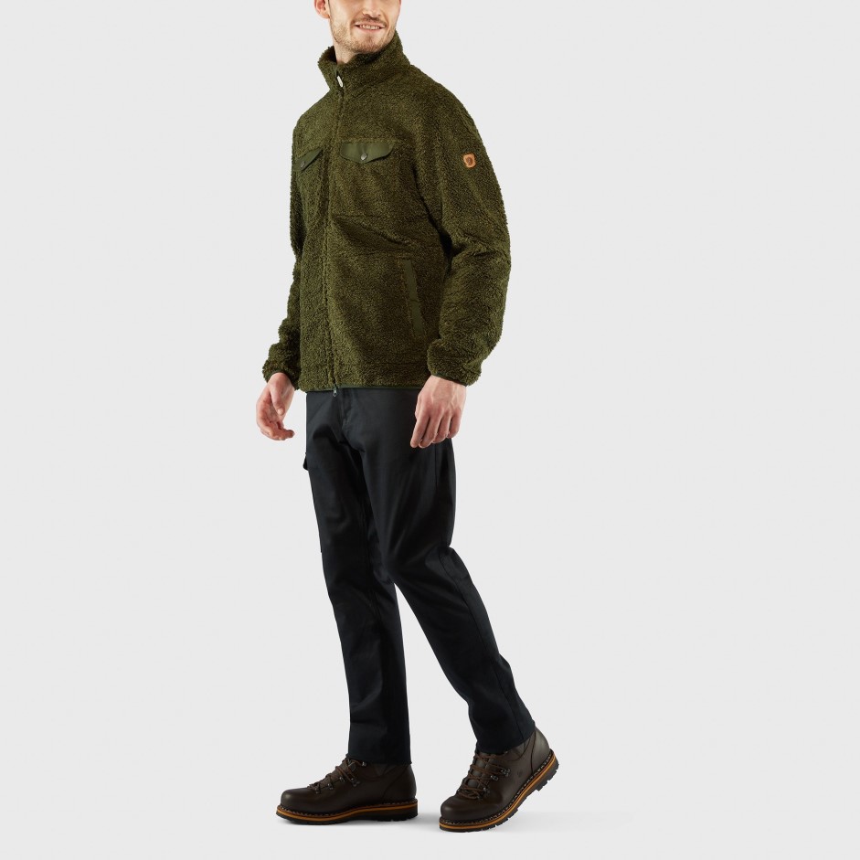 Fjällraven Greenland Pile Fleece M Gri închis