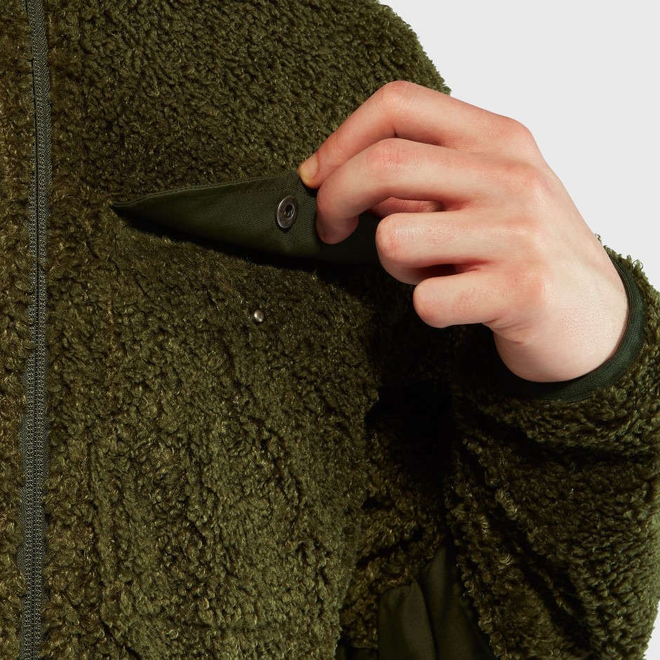 Fjällraven Greenland Pile Fleece M Gri închis